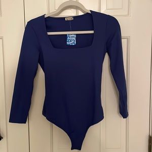 NWT Free People Royal Blue Bodysuit
